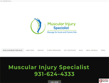 Tablet Screenshot of muscularinjuryspecialist.com